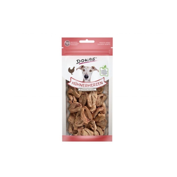 DOKAS ΛΙΧΟΥΔΙΑ ΣΚΥΛΟΥ CHICKEN HEARTS FREEZE-DRIED 22G