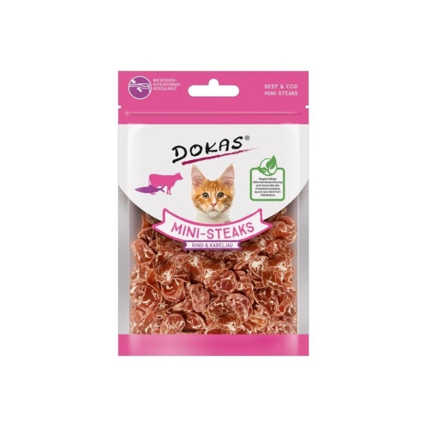ΛΙΧΟΥΔΙΑ ΓΑΤΑΣ BEEF & COD MINI STEAKS 25G