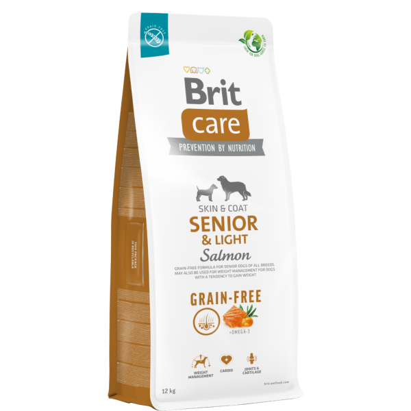 BRIT CARE DOG GRAIN FREE SENIOR & LIGHT SALMON 3KG