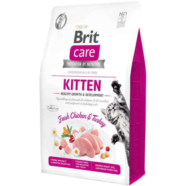 BRIT CARE CAT GRAIN FREE KITTEN CHIC&TURKEY 2KG