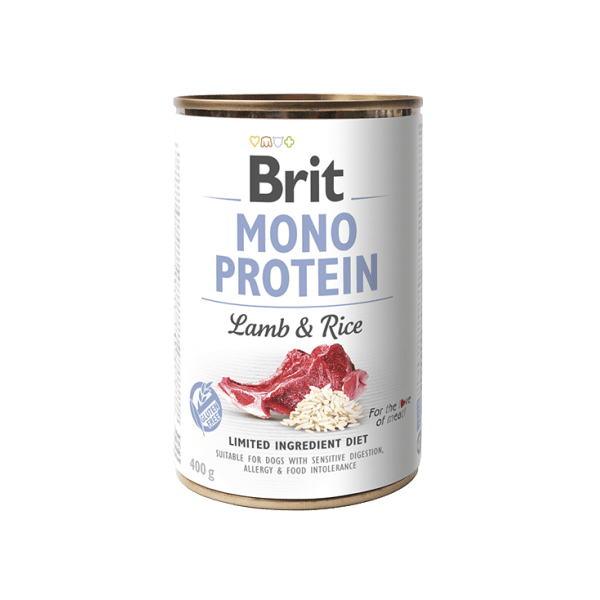 BRIT ΚΟΝΣΕΡΒΑ ΣΚΥΛΟΥ MONOPROTEIN LAMB & RICE 400G