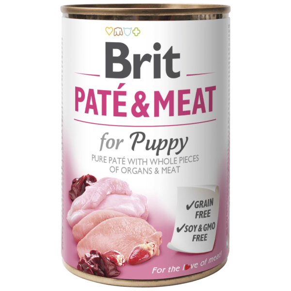 BRIT ΚΟΝΣΕΡΒΑ ΣΚΥΛΟΥ PATE & MEAT PUPPY 400G