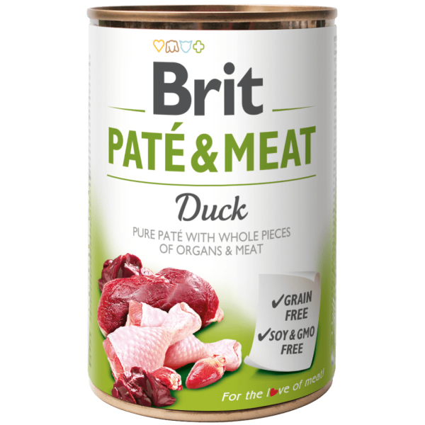 BRIT ΚΟΝΣΕΡΒΑ ΣΚΥΛΟΥ PATE & MEAT DUCK 400G