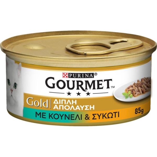 GOURMET GOLD ΚΟΜΜΑΤΑΚΙΑ ΜΕ ΚΟΥΝΕΛΙ & ΣΥΚΩΤΙ 85G