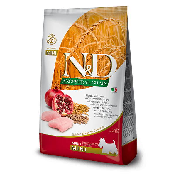 N&D LOW GRAIN DOG CHICKEN & POMEGRANATE ADULT MINI 0,8KG