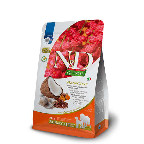 ND DOG QUINOA SKIN & COAT HERRING MEDIUM/MAXI 2,5KG