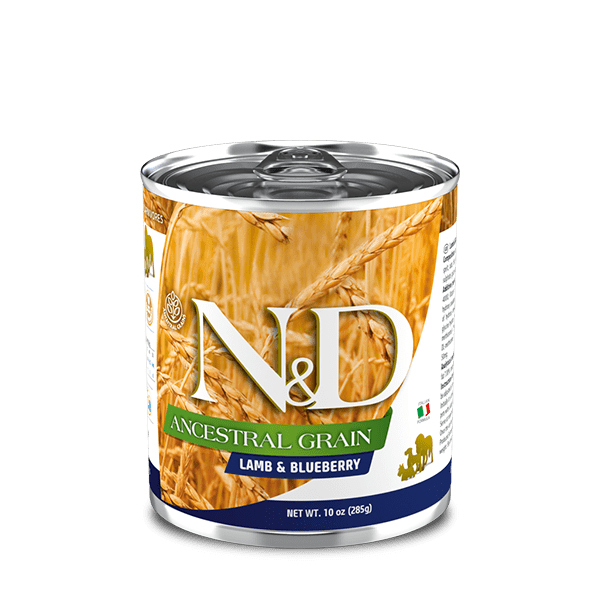 N&D DOG LOW GRAIN WET LAMB & BLUEBERRY 285GR