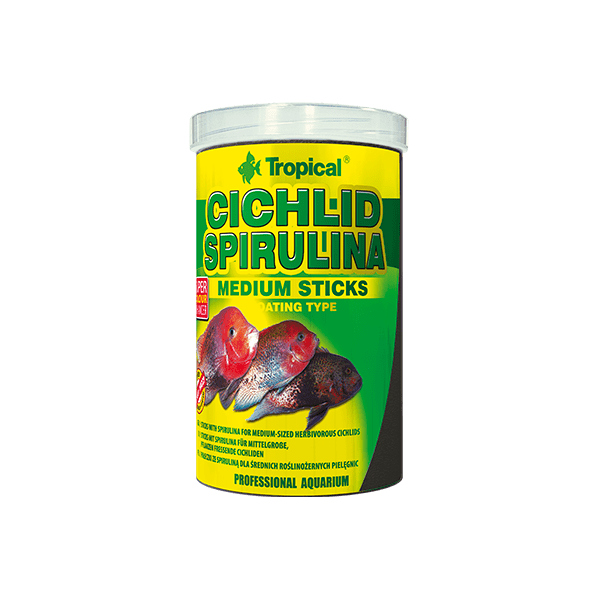 TROPICAL CICHLID SPIRULINA MEDIUM STICKS 360G/1000ML