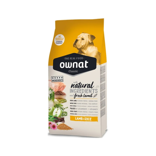 OWNAT CLASSIC DOG LAMB & RICE 20KG