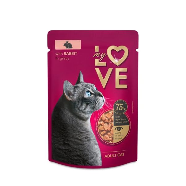 MYLOVE ΦΑΚΕΛΑΚΙ ΓΑΤΑΣ ADULT RABBIT 85G