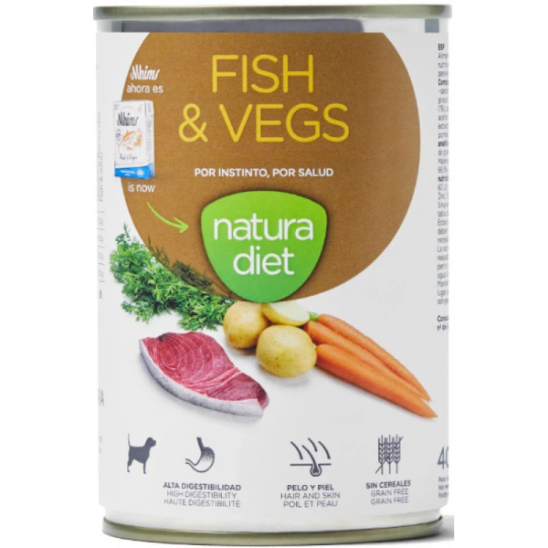 NATURA DIET DOG FISH & VEGS (ΨΑΡΙ & ΛΑΧΑΝΙΚΑ) 400GR