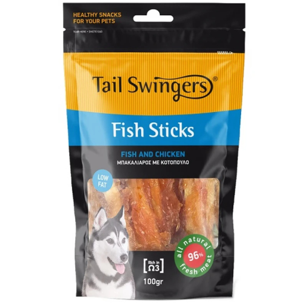 TAILSWINGERS FISH STICKS WITH CHICKEN 100GR
