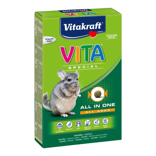VITAKRAFT VITA SPECIAL ΒΑΣΙΚΗ ΤΡΟΦΗ ΓΙΑ ΤΣΙΝΤΣΙΛΑ 600GR