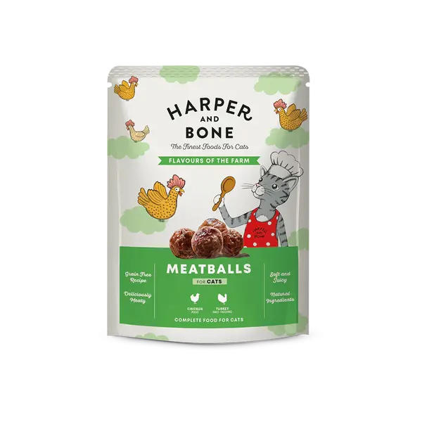 HARPER & BONE CAT MEATBALLS FARM 85G