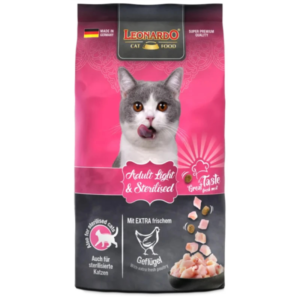 LEONARDO CAT ADULT LIGHT & STERILIZED 1.8KG