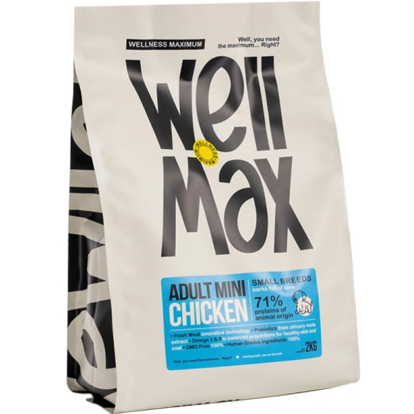 WELLMAX ADULT DOG CHICKEN MINI BREED 2KG