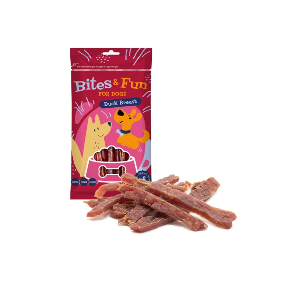 AKINU BITES & FUN DUCK BREAST 85GR ΛΙΧΟΥΔΙΕΣ ΜΕ ΠΑΠΙΑ