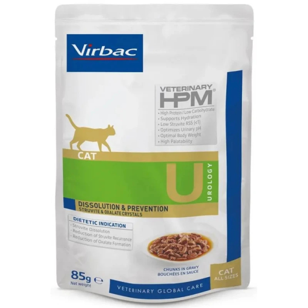 VIRBAC CAT UROLOGY DISSOLUTION & PREVENTION CHUNKS IN GRAVY 85G