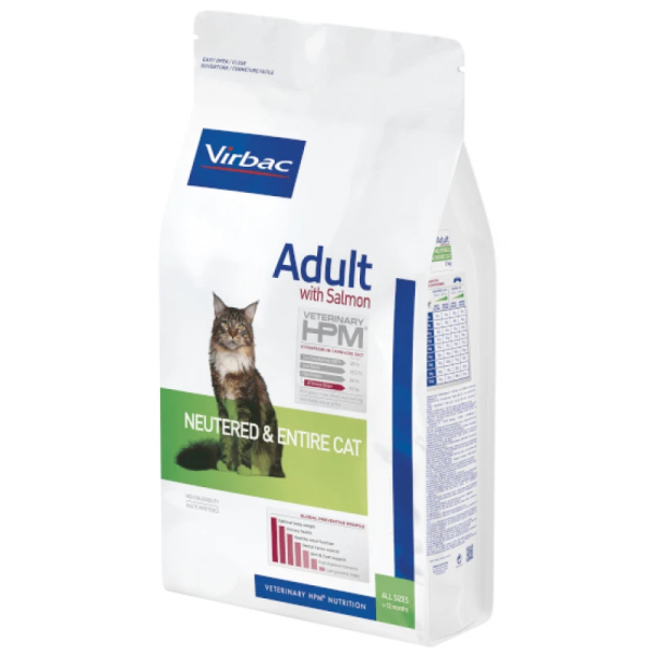 VIRBAC ADULT NEUTERED & ENTIRE CAT WITH SALMON 7KG