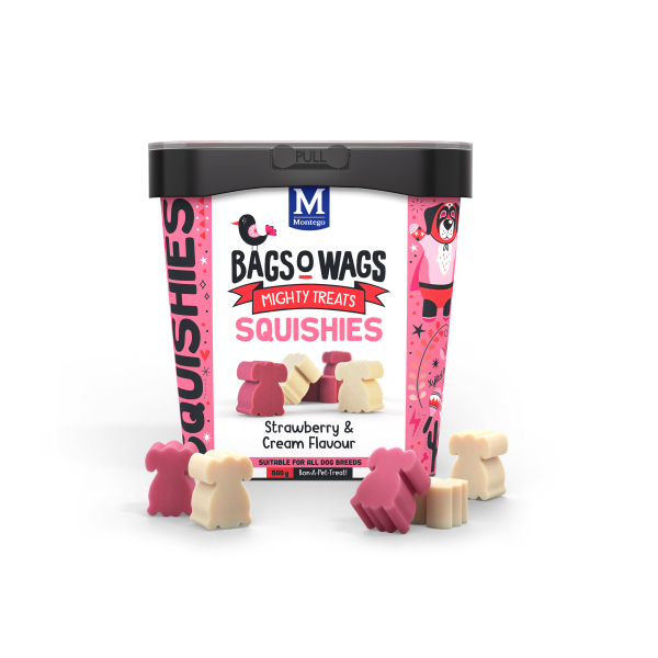 BAGS O' WAGS SQUISHIES STRAWBERRY & CREAM 500G
